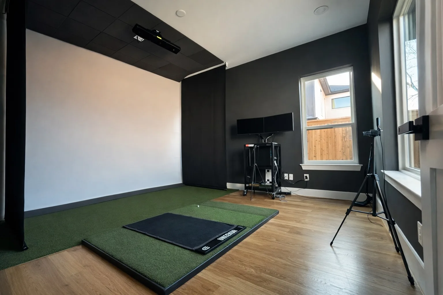 Golf simulator residential installation in San Antonio, Texas